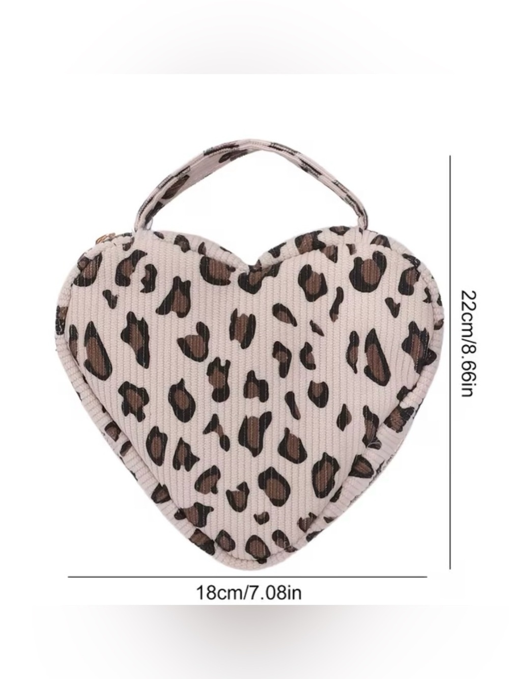 Brown Leopard Print Cosmetic Bag - Picture 2 of 2